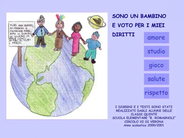 SONO UN BAMBINO E VOTO PER I MIEI DIRITTI