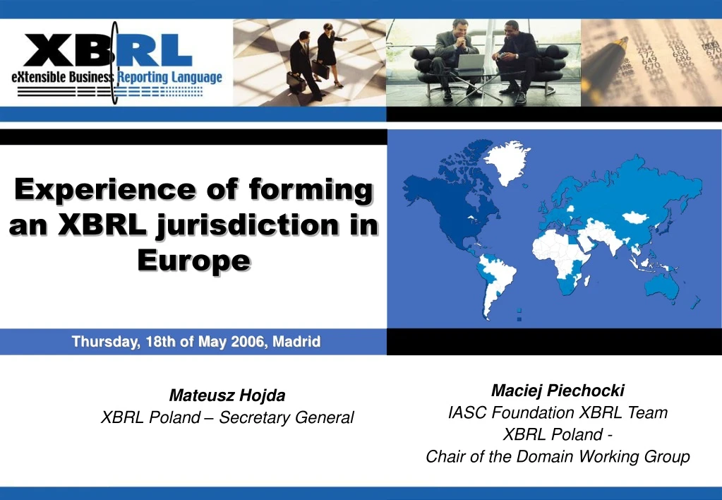 experience of forming an xbrl jurisdiction in europe