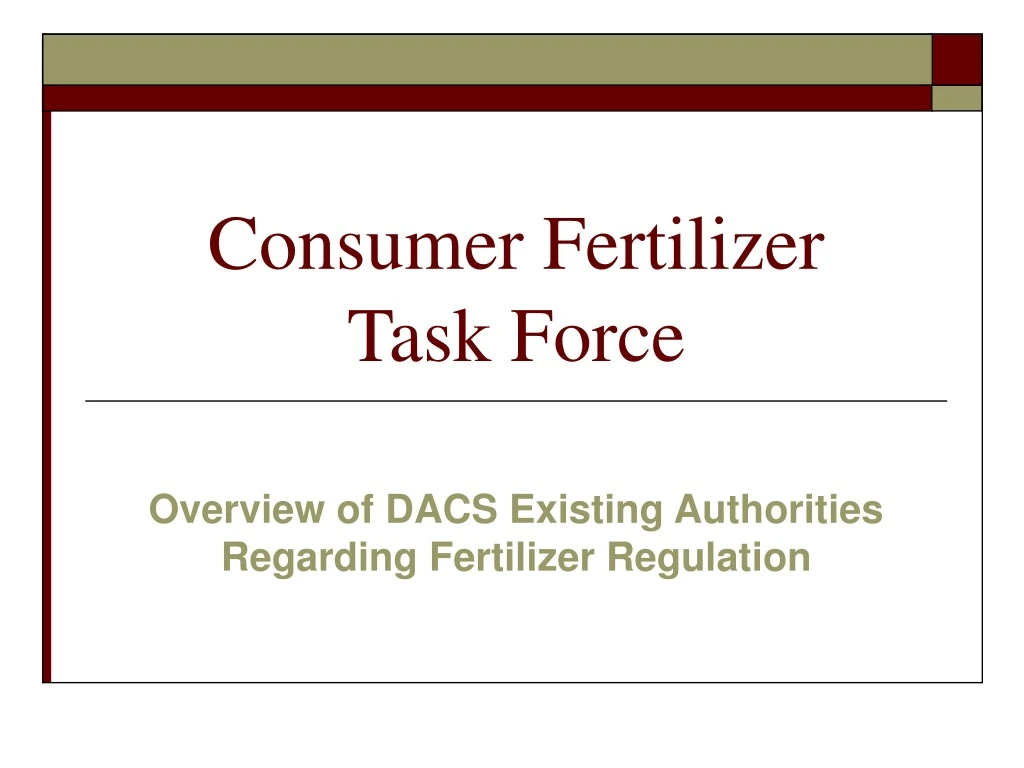 consumer fertilizer task force