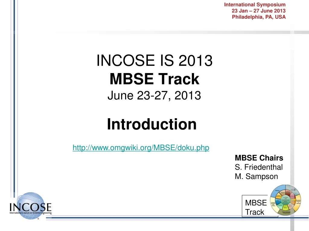 incose is 2013 mbse track june 23 27 2013