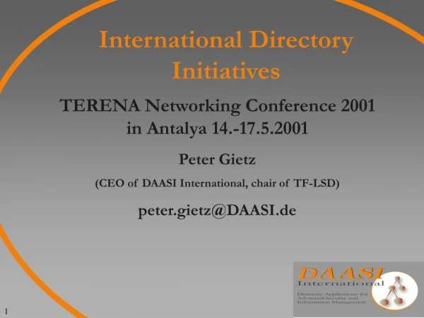 International Directory Initiatives