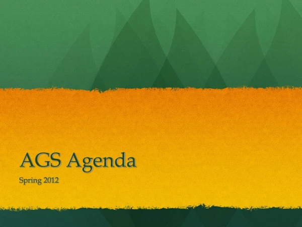 AGS Agenda