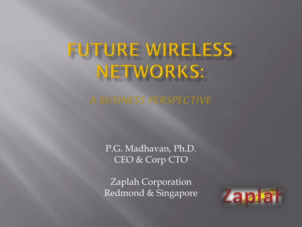 future wireless networks a business perspective