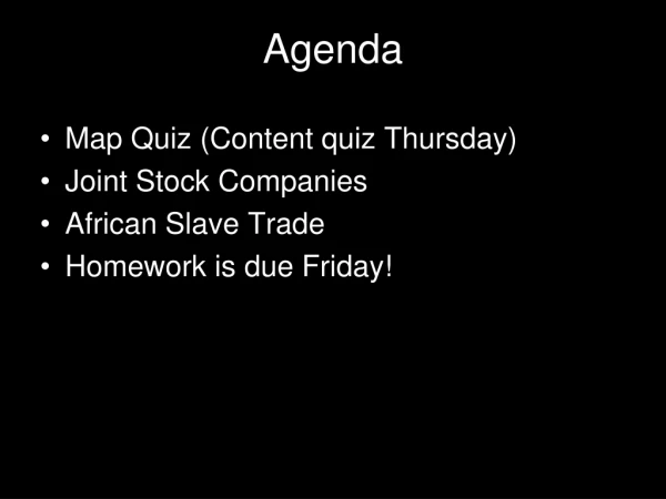 Agenda