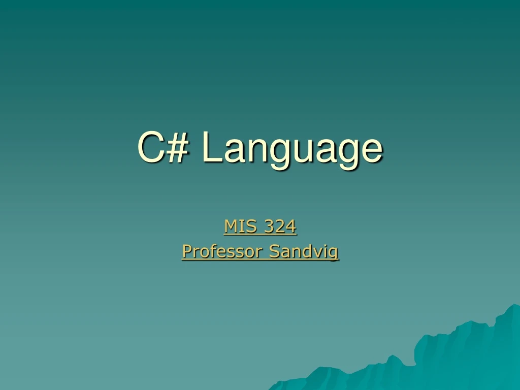 c language