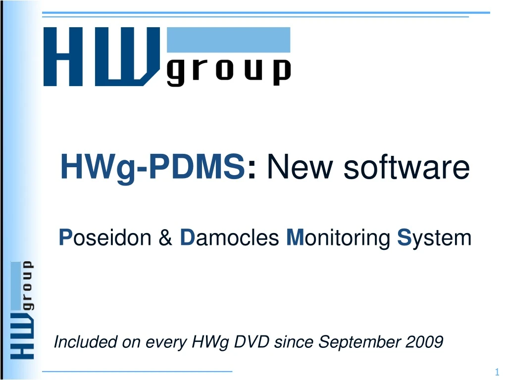 hwg pdms new software p oseidon d amocles