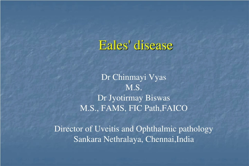 eales disease