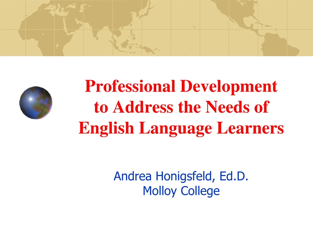 professional development to address the needs of english language learners