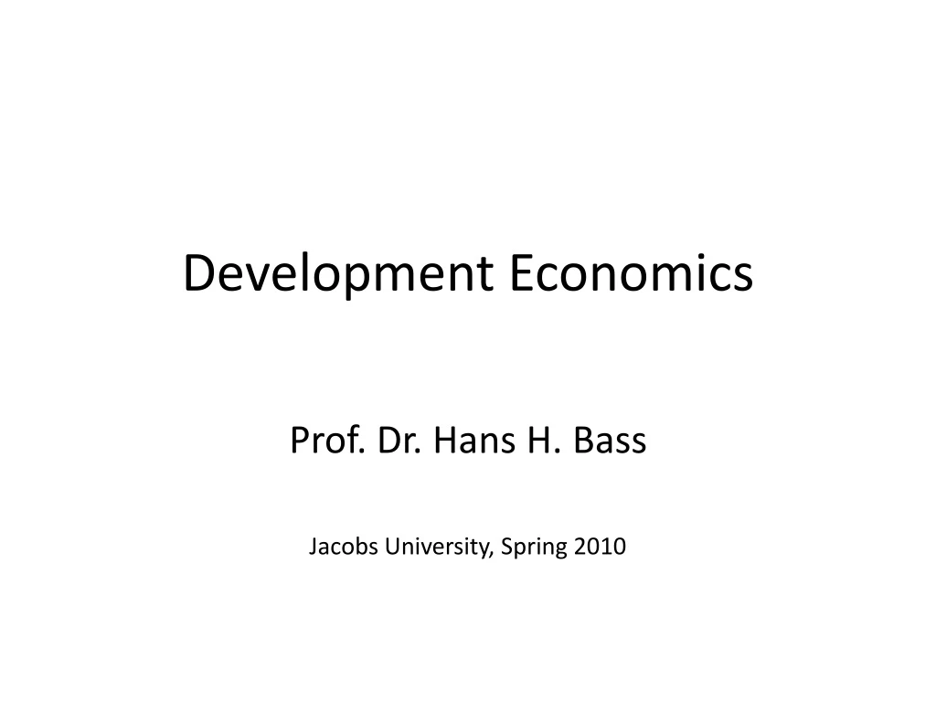 development economics