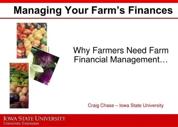 Managing Your Farm’s Finances
