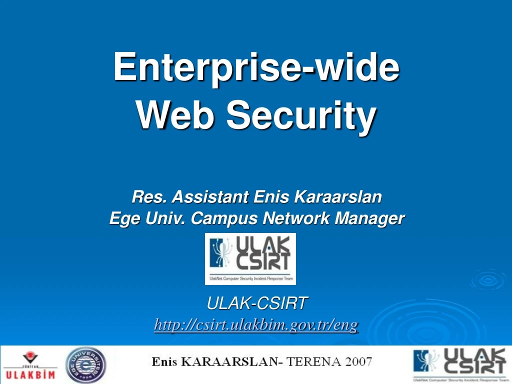 enterprise wide web security res assistant enis