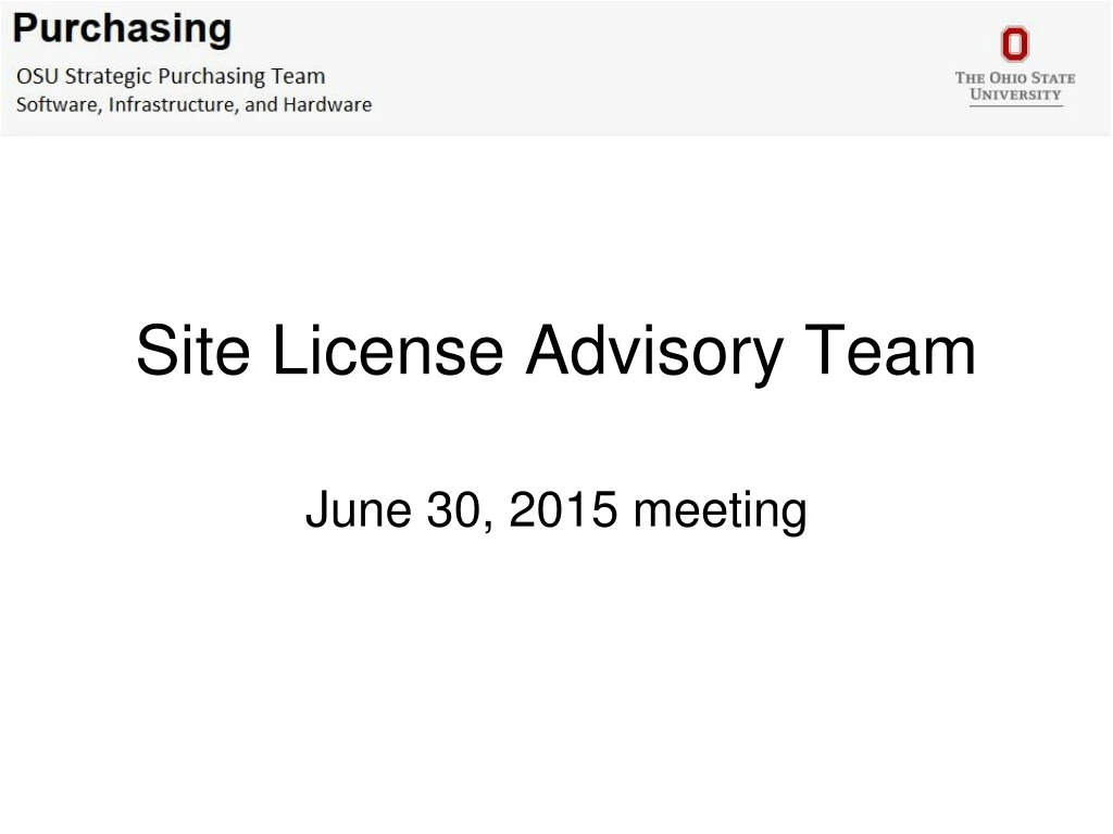 site license advisory team