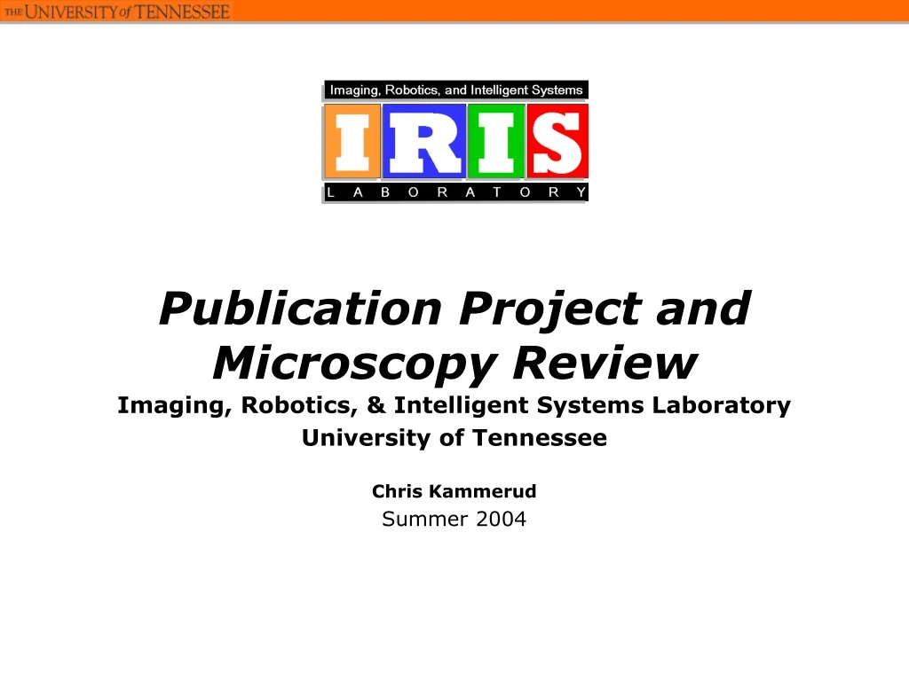 publication project and microscopy review