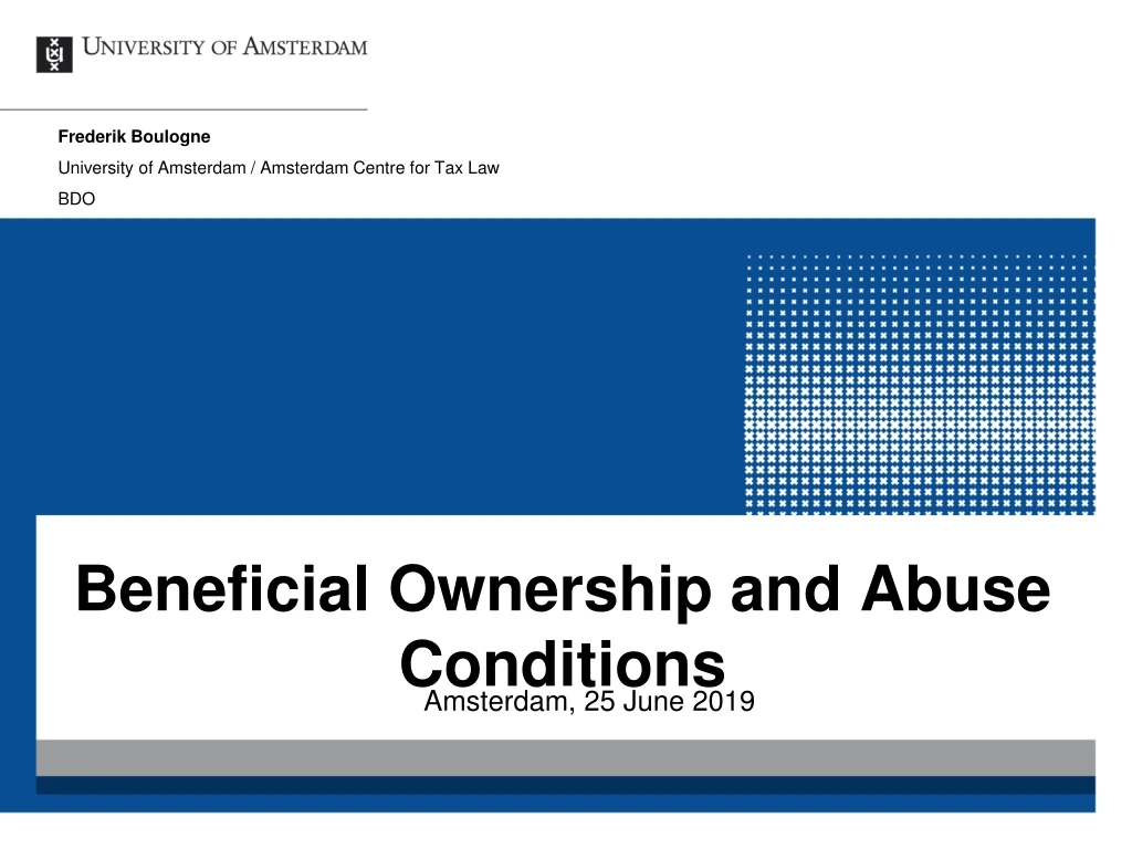 beneficial ownership and abuse conditions