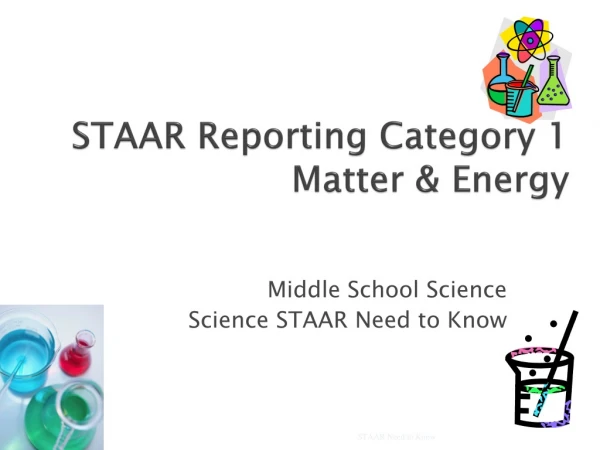 STAAR Reporting Category 1 Matter &amp; Energy