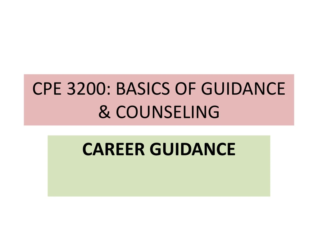 cpe 3200 basics of guidance counseling