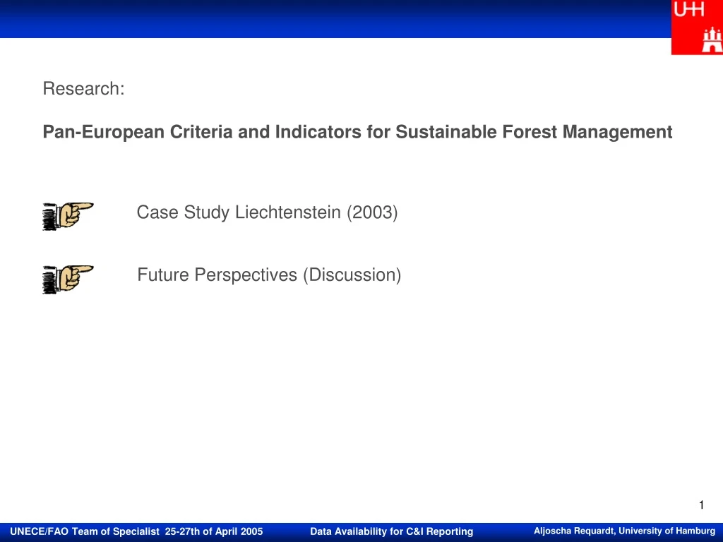 research pan european criteria and indicators
