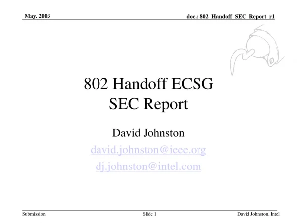 802 Handoff ECSG SEC Report