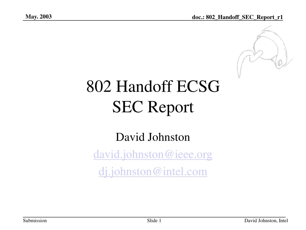 802 handoff ecsg sec report