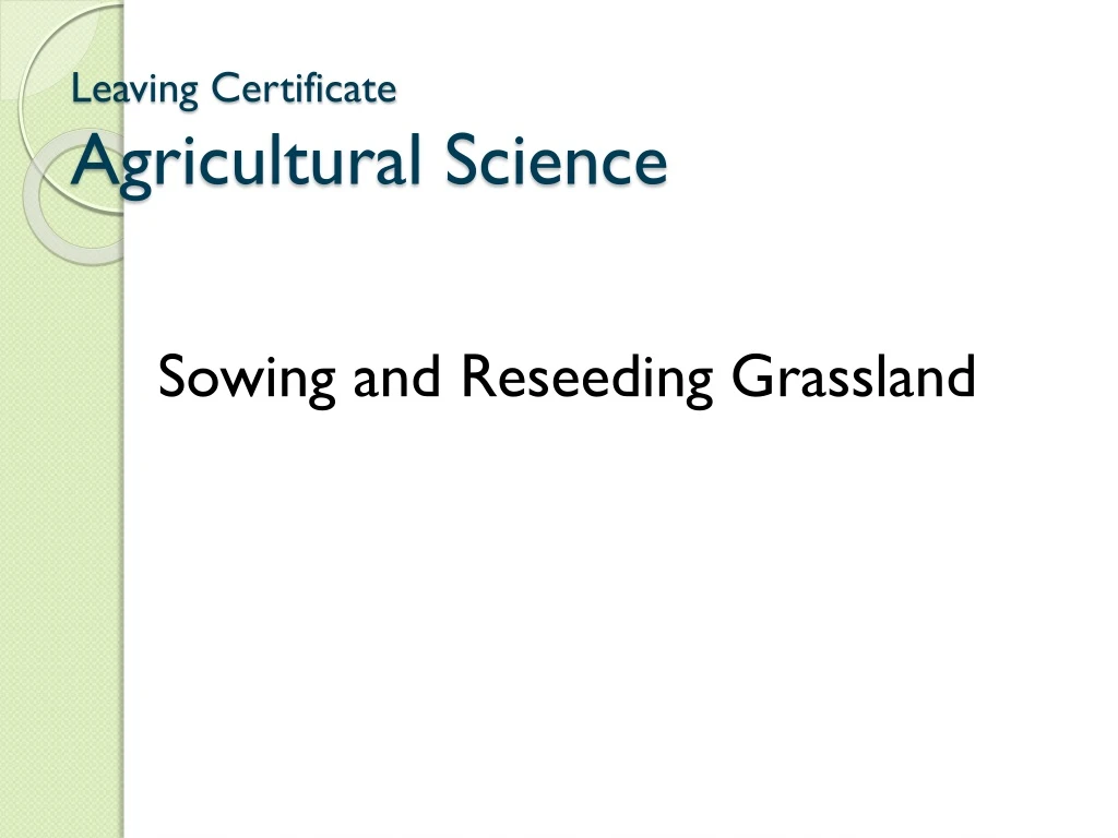 leaving certificate agricultural science