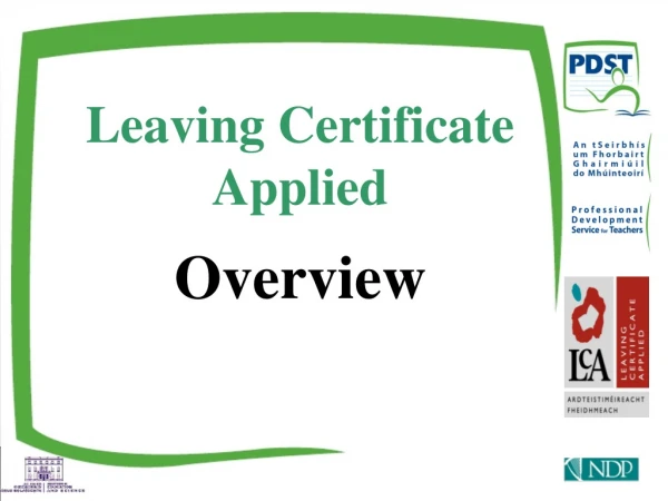 Leaving Certificate Applied Overview