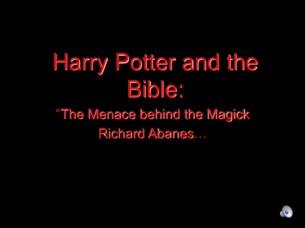 Harry Potter and the Bible: