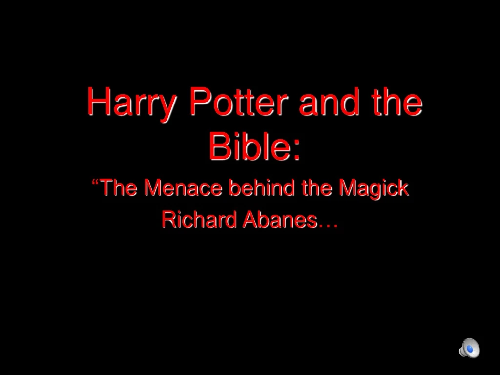 harry potter and the bible