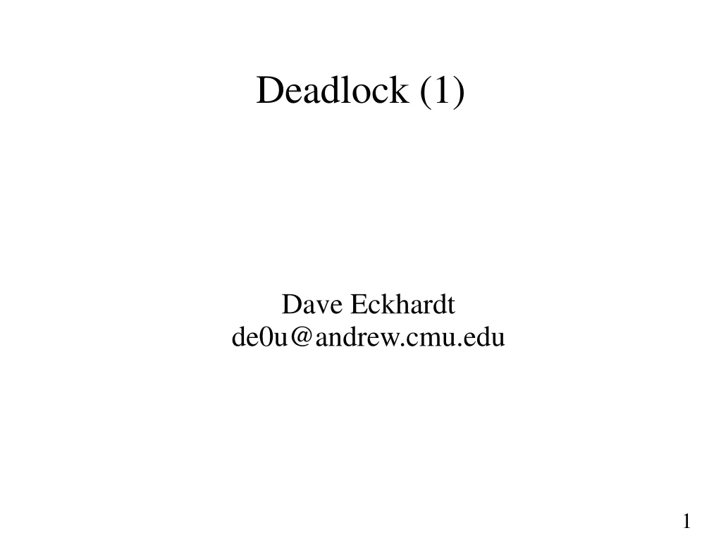 dave eckhardt de0u@andrew cmu edu