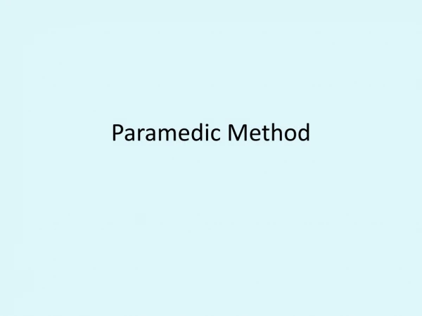 Paramedic Method