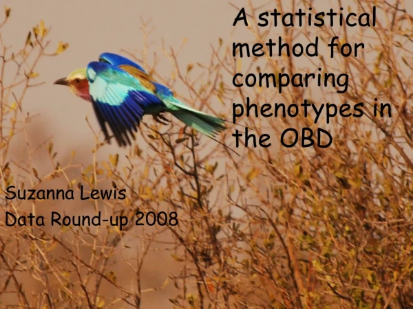 A statistical method for comparing phenotypes in the OBD