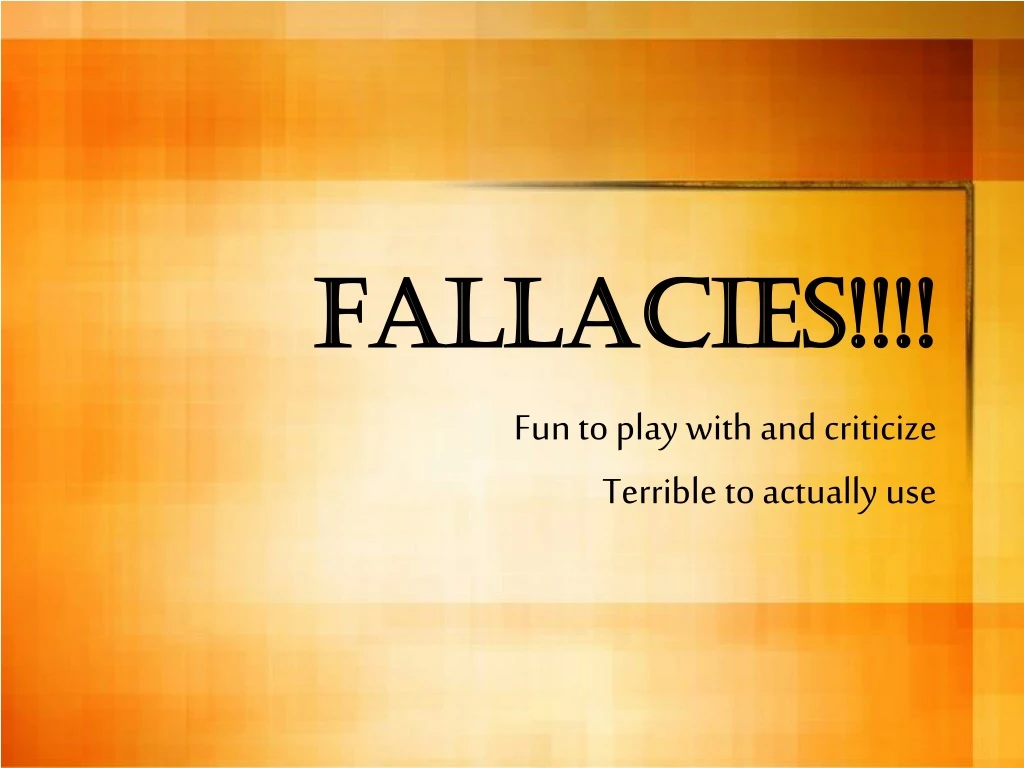 fallacies