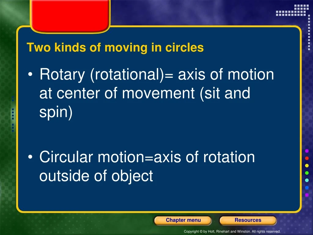 two kinds of moving in circles