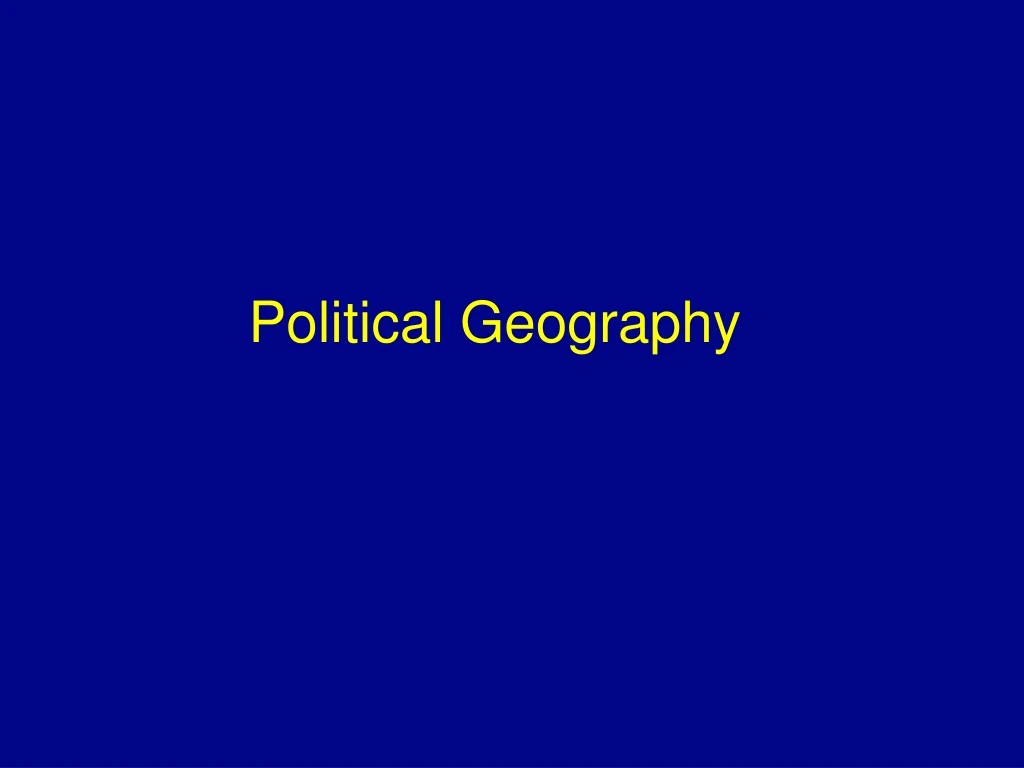 political geography