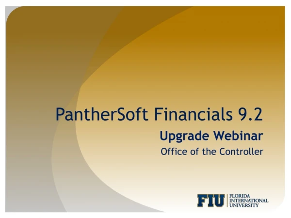 PantherSoft Financials 9.2