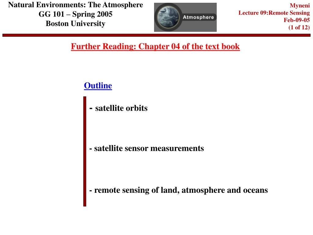 natural environments the atmosphere gg 101 spring