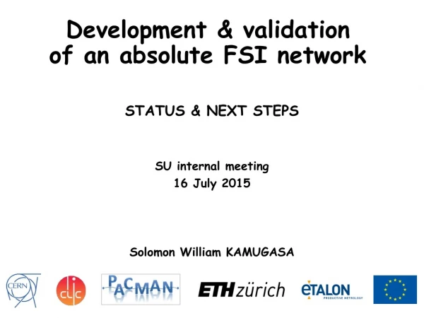 Development &amp; validation  of an absolute FSI network