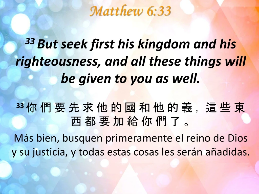 matthew 6 33