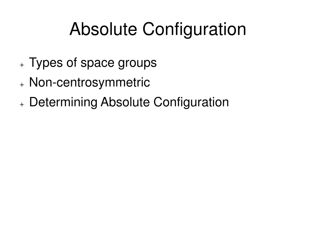absolute configuration