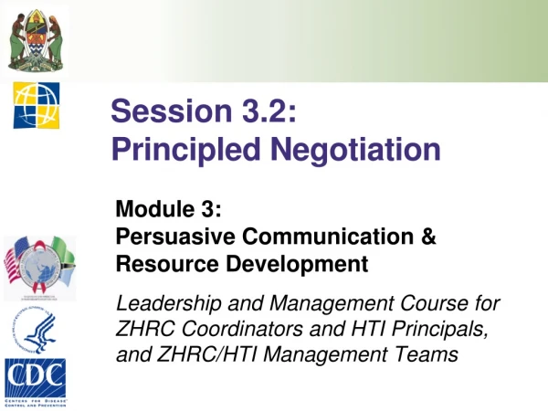 Session 3.2: Principled Negotiation