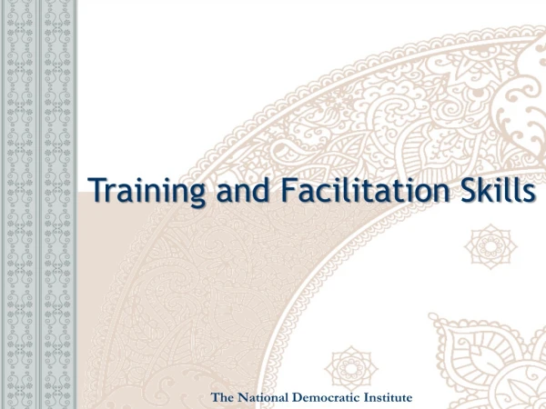 Training and Facilitation Skills