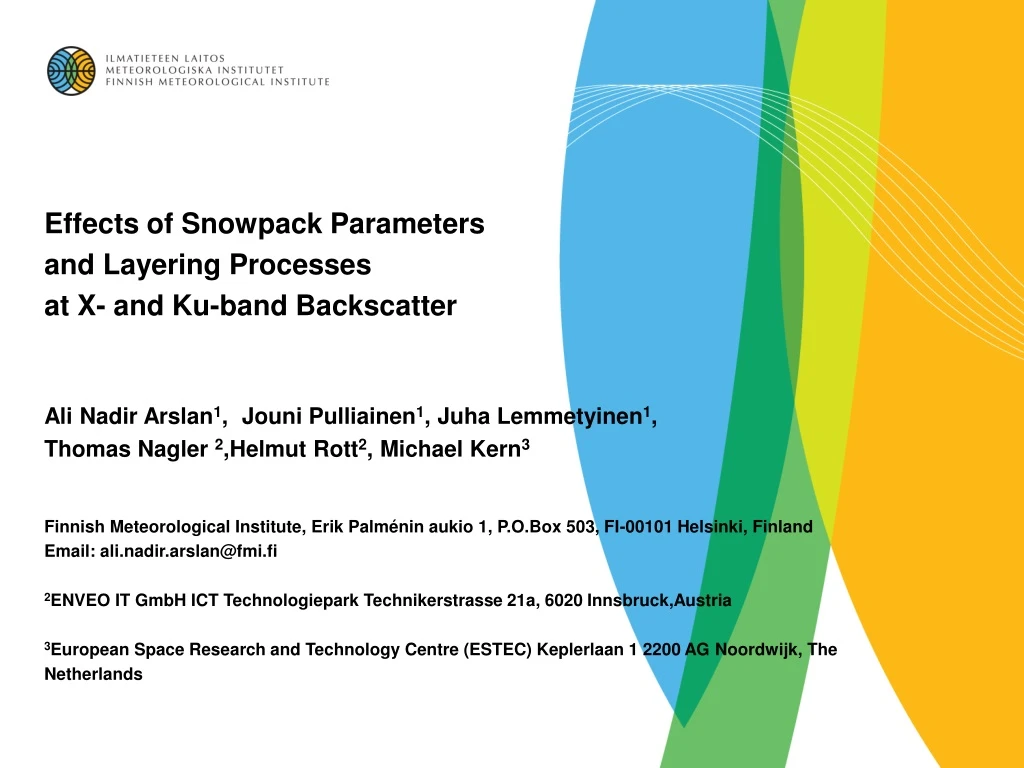 effects of snowpack parameters and layering