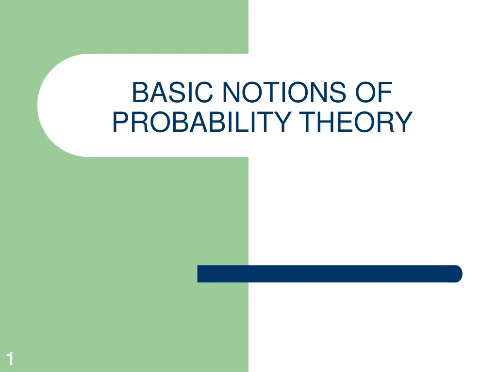basic notions of probability theory