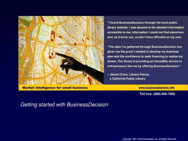 Getting started with BusinessDecision