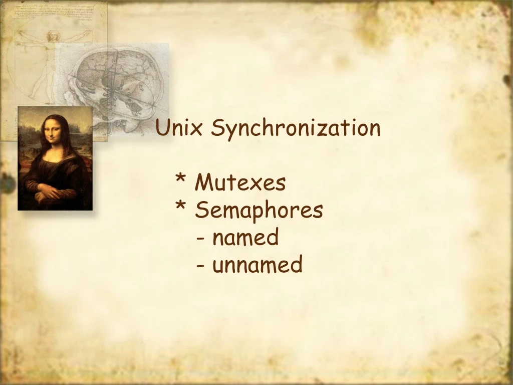 unix synchronization mutexes semaphores named