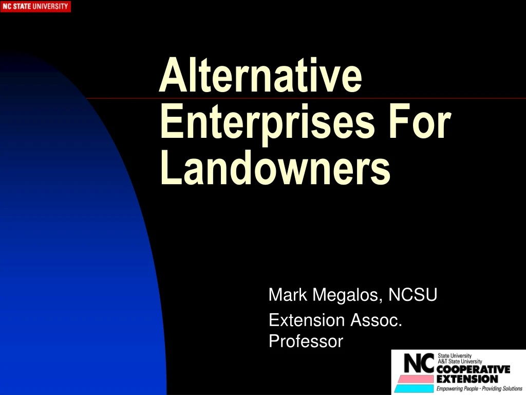 alternative enterprises for landowners