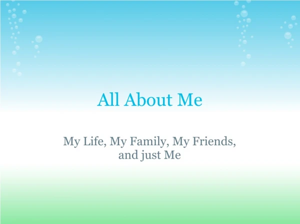 All About Me