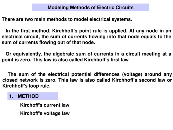 Kirchoff’s current law