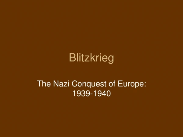 Blitzkrieg