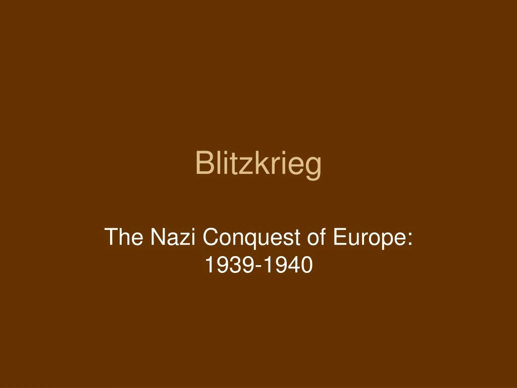 blitzkrieg