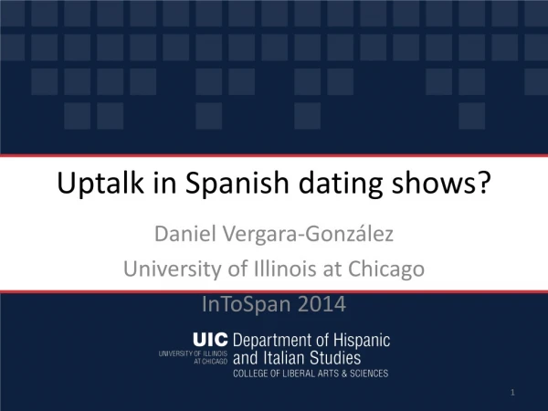 Uptalk in Spanish dating shows?